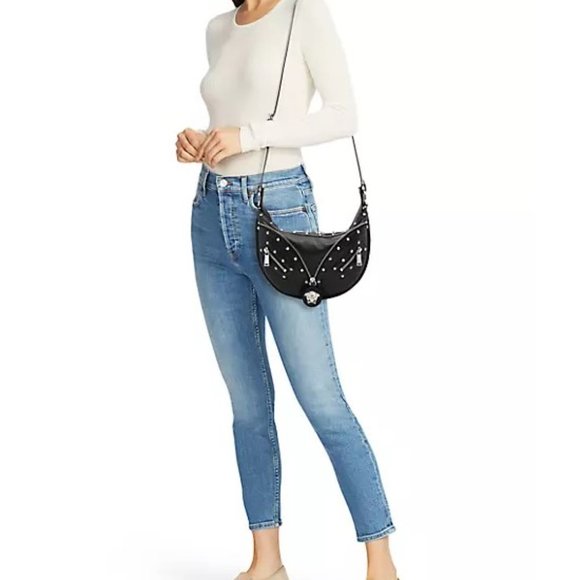 Versace La Medusa Medium Studded Hobo Bag - Picture 4 of 4